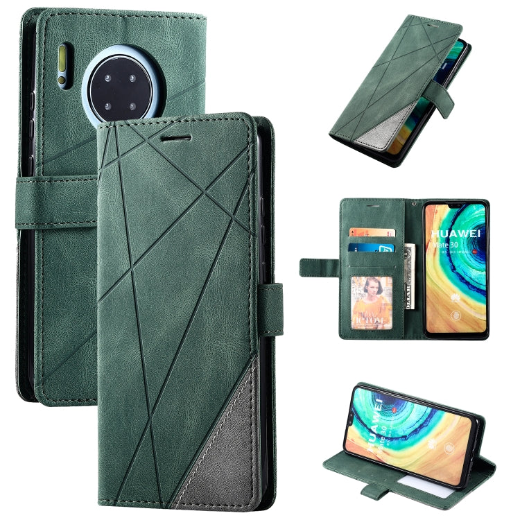 For Huawei Mate 30 Skin Feel Splicing Horizontal Flip Leather Case with Holder & Card Slots & Wallet & Photo Frame