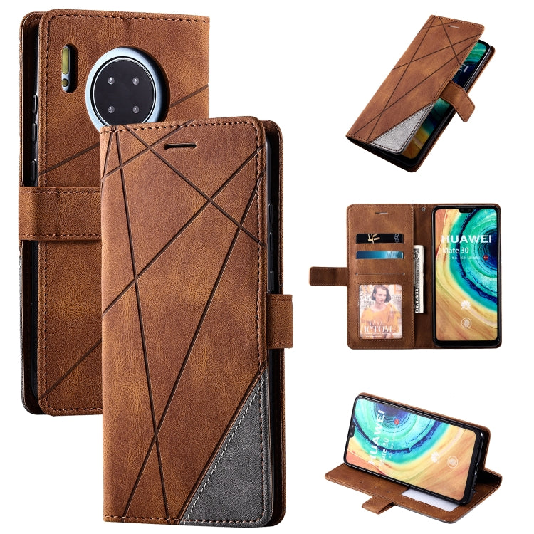 For Huawei Mate 30 Skin Feel Splicing Horizontal Flip Leather Case with Holder & Card Slots & Wallet & Photo Frame