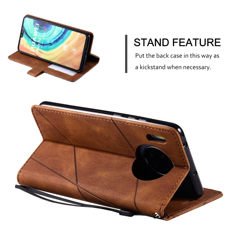 For Huawei Mate 30 Skin Feel Splicing Horizontal Flip Leather Case with Holder & Card Slots & Wallet & Photo Frame