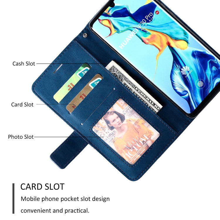 For Huawei P30 Pro Skin Feel Splicing Horizontal Flip Leather Case with Holder & Card Slots & Wallet & Photo Frame