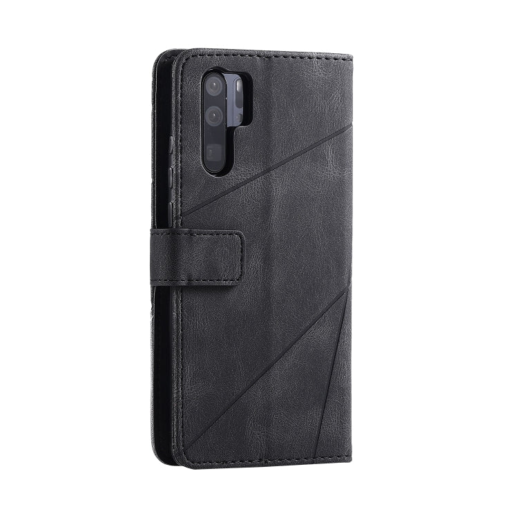 For Huawei P30 Pro Skin Feel Splicing Horizontal Flip Leather Case with Holder & Card Slots & Wallet & Photo Frame