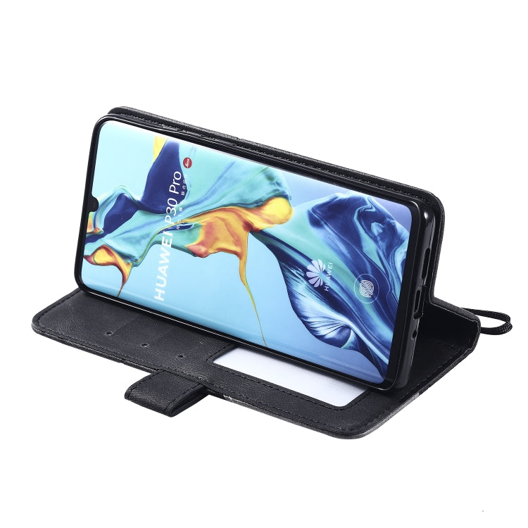 For Huawei P30 Pro Skin Feel Splicing Horizontal Flip Leather Case with Holder & Card Slots & Wallet & Photo Frame