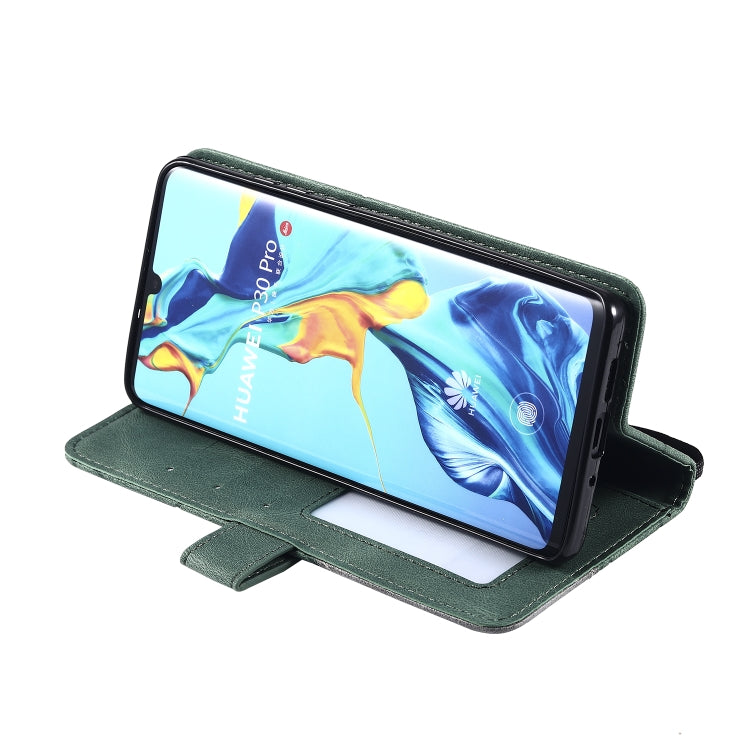 For Huawei P30 Pro Skin Feel Splicing Horizontal Flip Leather Case with Holder & Card Slots & Wallet & Photo Frame
