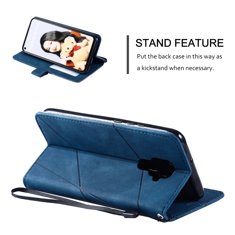For  Huawei Mate 30 Lite Skin Feel Splicing Horizontal Flip Leather Case with Holder & Card Slots & Wallet & Photo Frame