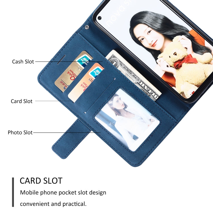 For  Huawei Mate 30 Lite Skin Feel Splicing Horizontal Flip Leather Case with Holder & Card Slots & Wallet & Photo Frame