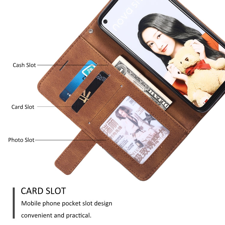 For  Huawei Mate 30 Lite Skin Feel Splicing Horizontal Flip Leather Case with Holder & Card Slots & Wallet & Photo Frame