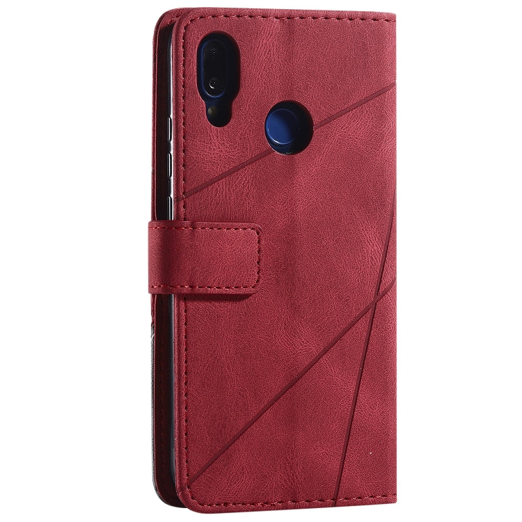 For Huawei P20 Lite Skin Feel Splicing Horizontal Flip Leather Case with Holder & Card Slots & Wallet & Photo Frame