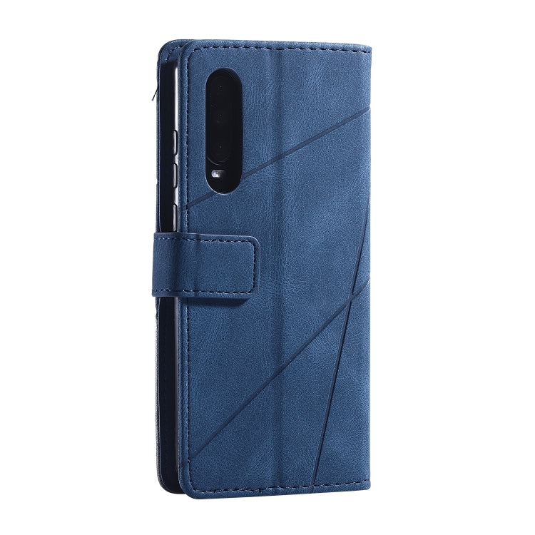 For Huawei P30 Skin Feel Splicing Horizontal Flip Leather Case with Holder & Card Slots & Wallet & Photo Frame