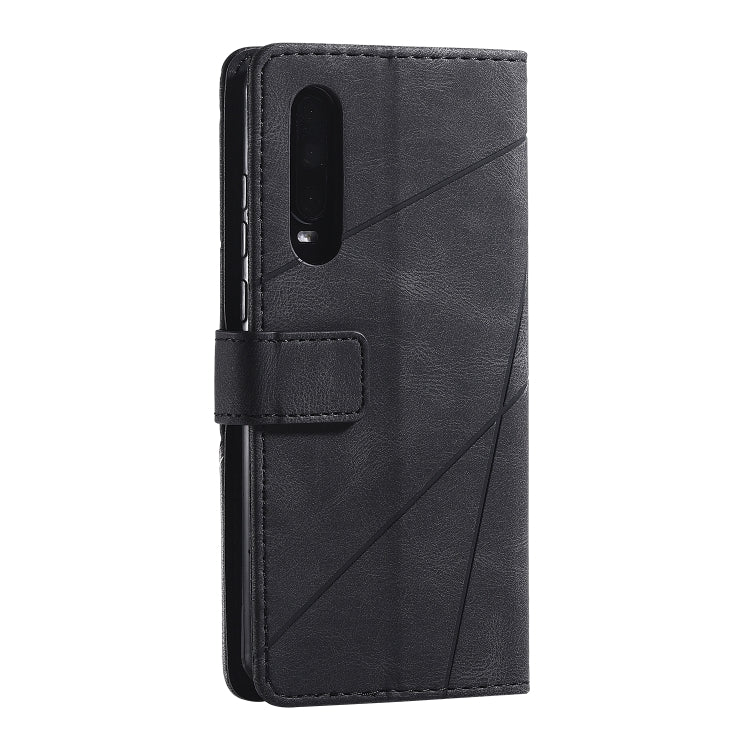 For Huawei P30 Skin Feel Splicing Horizontal Flip Leather Case with Holder & Card Slots & Wallet & Photo Frame