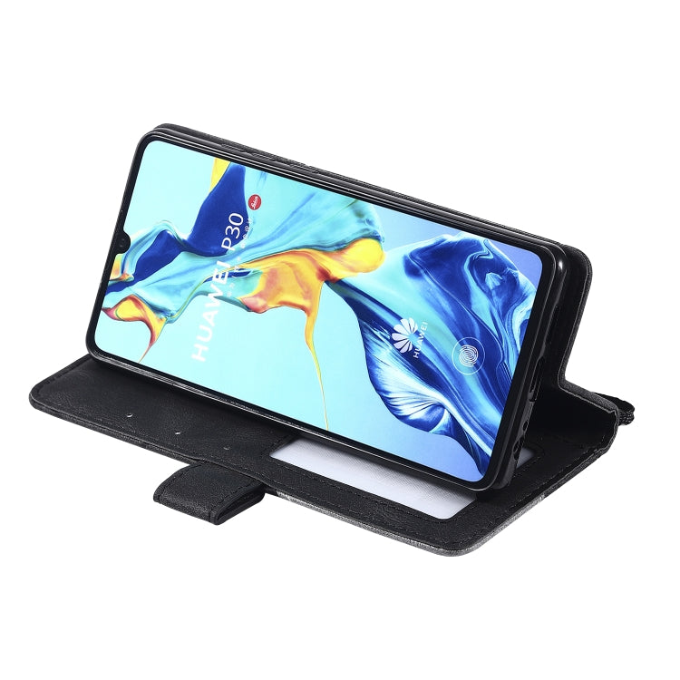 For Huawei P30 Skin Feel Splicing Horizontal Flip Leather Case with Holder & Card Slots & Wallet & Photo Frame