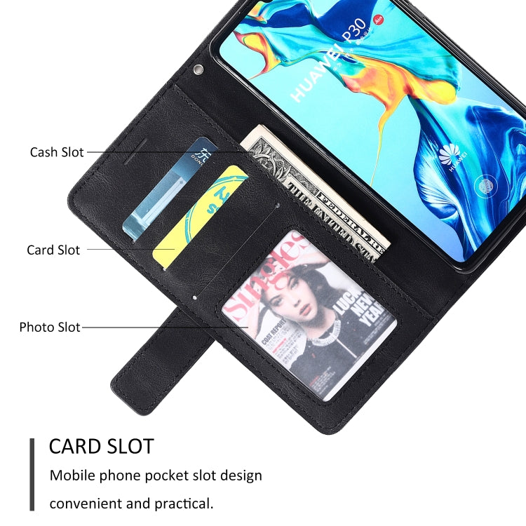 For Huawei P30 Skin Feel Splicing Horizontal Flip Leather Case with Holder & Card Slots & Wallet & Photo Frame