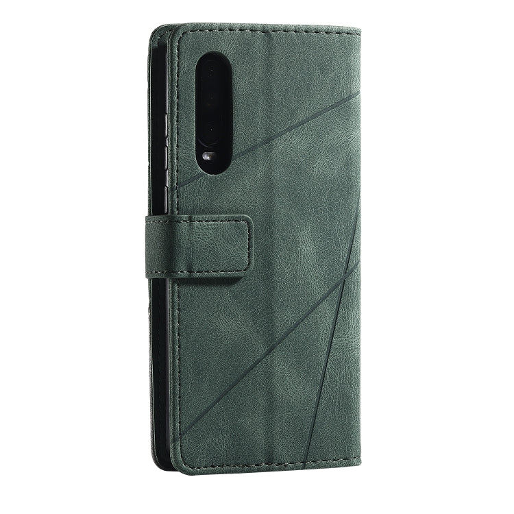 For Huawei P30 Skin Feel Splicing Horizontal Flip Leather Case with Holder & Card Slots & Wallet & Photo Frame