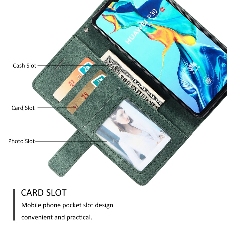 For Huawei P30 Skin Feel Splicing Horizontal Flip Leather Case with Holder & Card Slots & Wallet & Photo Frame