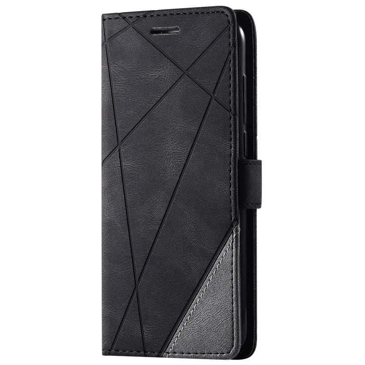 For Huawei Enjoy 7s Skin Feel Splicing Horizontal Flip Leather Case with Holder & Card Slots & Wallet & Photo Frame