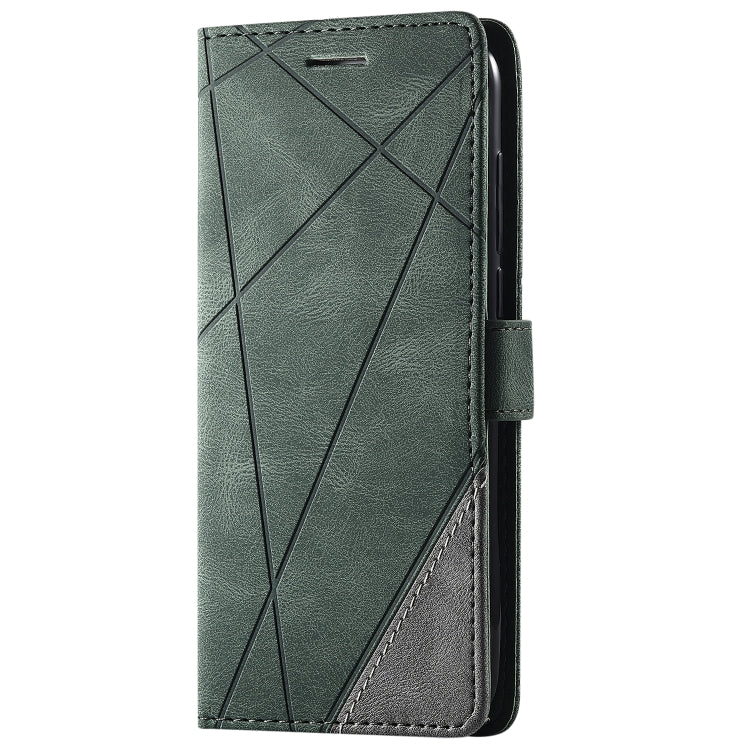 For Huawei Enjoy 7s Skin Feel Splicing Horizontal Flip Leather Case with Holder & Card Slots & Wallet & Photo Frame