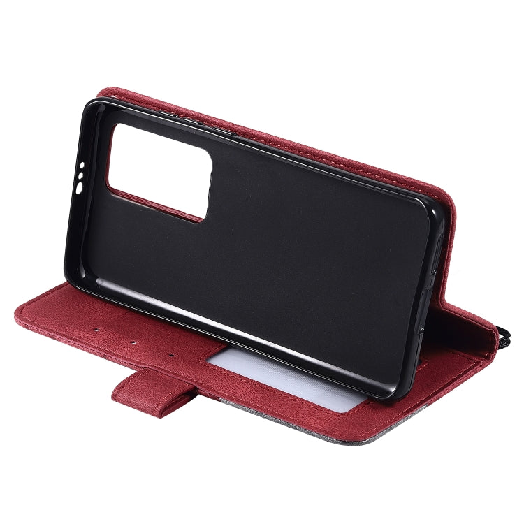 For Huawei P40 Pro Skin Feel Splicing Horizontal Flip Leather Case with Holder & Card Slots & Wallet & Photo Frame