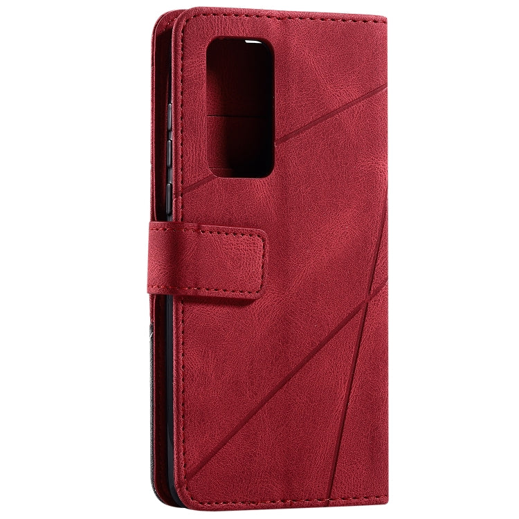 For Huawei P40 Skin Feel Splicing Horizontal Flip Leather Case with Holder & Card Slots & Wallet & Photo Frame