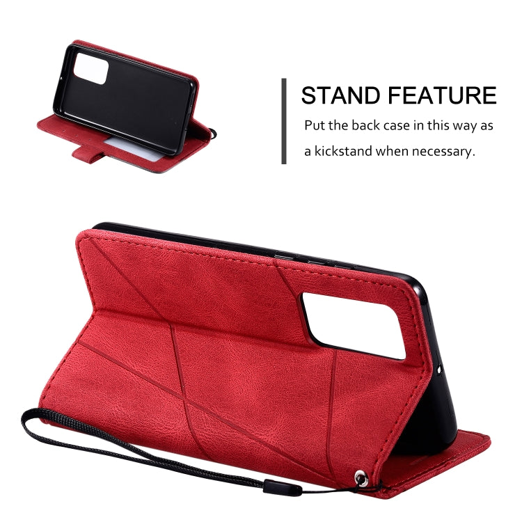 For Huawei P40 Skin Feel Splicing Horizontal Flip Leather Case with Holder & Card Slots & Wallet & Photo Frame