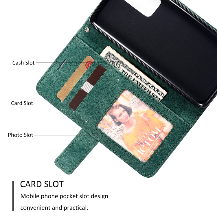 For Huawei P40 Skin Feel Splicing Horizontal Flip Leather Case with Holder & Card Slots & Wallet & Photo Frame