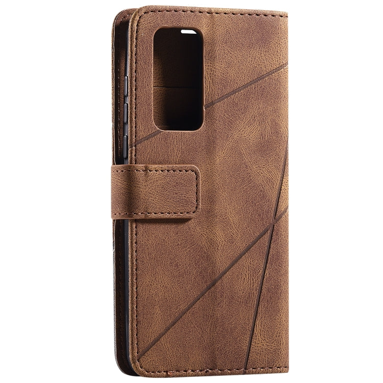 For Huawei P40 Skin Feel Splicing Horizontal Flip Leather Case with Holder & Card Slots & Wallet & Photo Frame