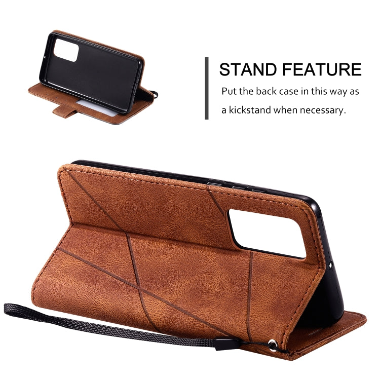 For Huawei P40 Skin Feel Splicing Horizontal Flip Leather Case with Holder & Card Slots & Wallet & Photo Frame