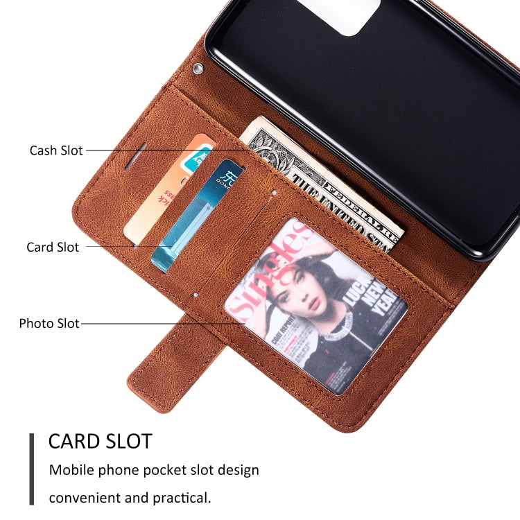 For Huawei P40 Skin Feel Splicing Horizontal Flip Leather Case with Holder & Card Slots & Wallet & Photo Frame