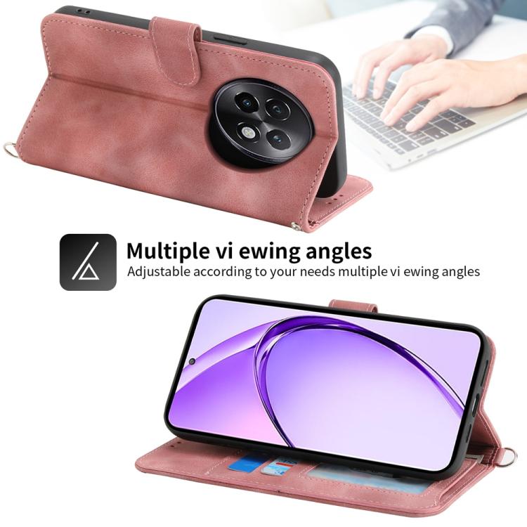 For Realme 13+ Skin Feel Flowers Embossed Wallet Leather Phone Case