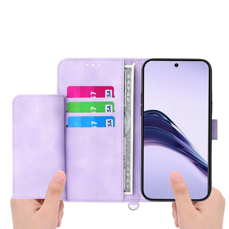 For Realme 14 Pro Skin Feel Flowers Embossed Wallet Leather Phone Case