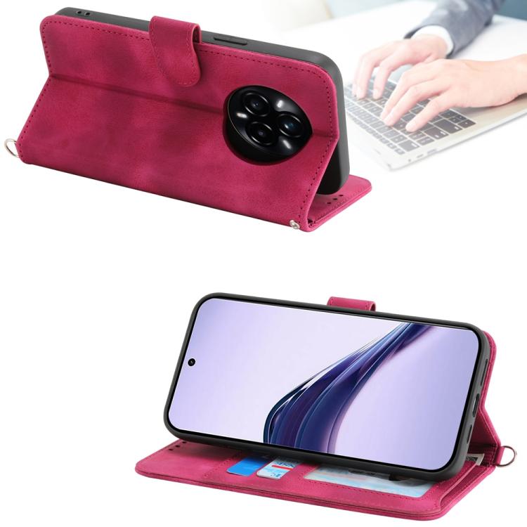 For Realme 14 Pro Skin Feel Flowers Embossed Wallet Leather Phone Case