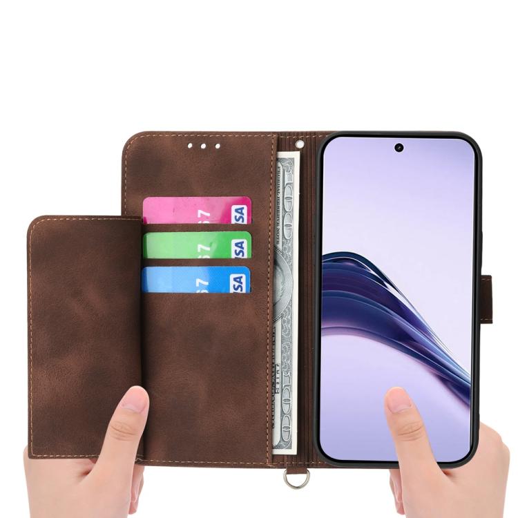For Realme 14 Pro Skin Feel Flowers Embossed Wallet Leather Phone Case