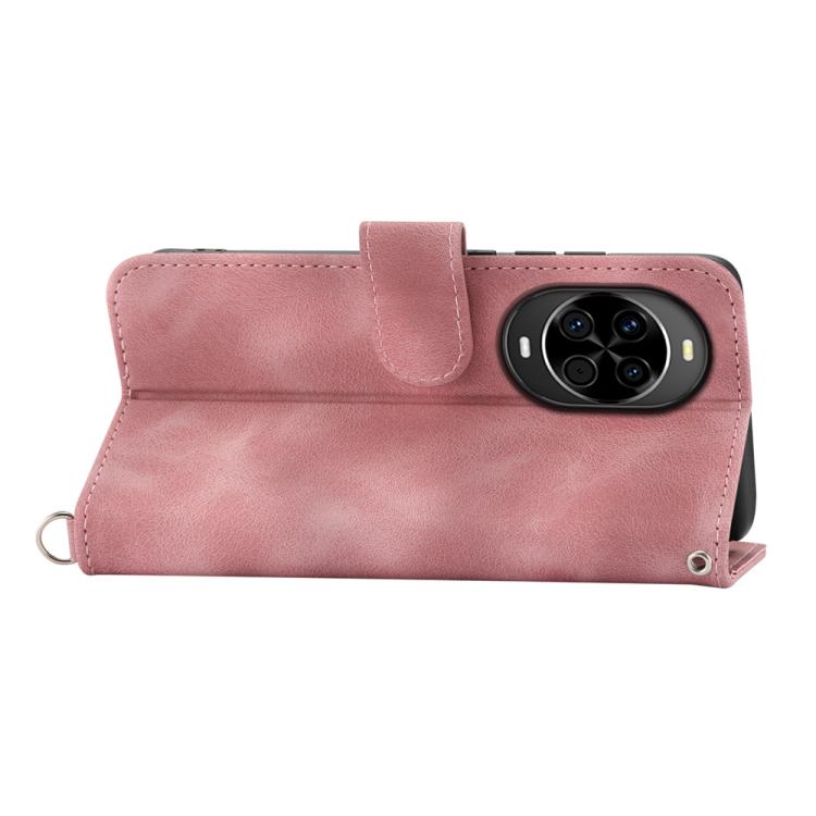 For Huawei nova 14 Skin Feel Flowers Embossed Wallet Leather Phone Case