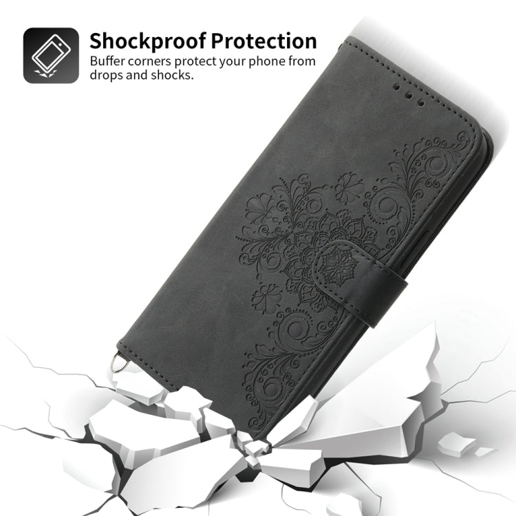 For Honor 200 Lite Global Skin Feel Flowers Embossed Wallet Leather Phone Case