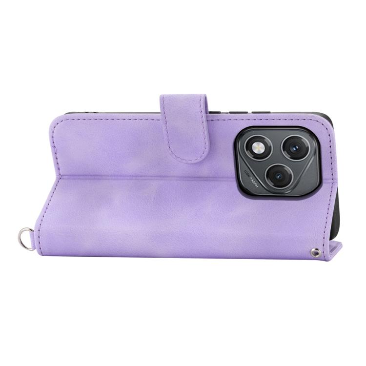 For Honor 400 Lite Global Skin Feel Flowers Embossed Wallet Leather Phone Case