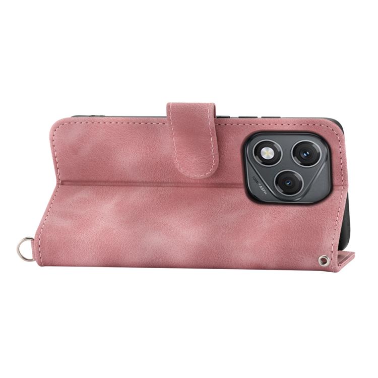 For Honor 400 Lite Global Skin Feel Flowers Embossed Wallet Leather Phone Case