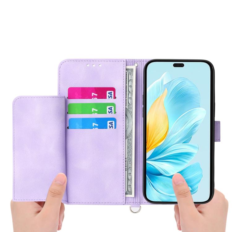 For Honor X9d 5G / X70 5G Skin Feel Flowers Embossed Wallet Leather Phone Case