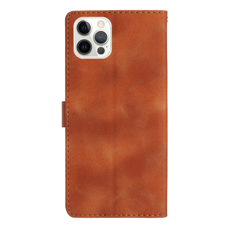 For iPhone 16 Pro Max Flower Butterfly Embossing Pattern Leather Phone Case