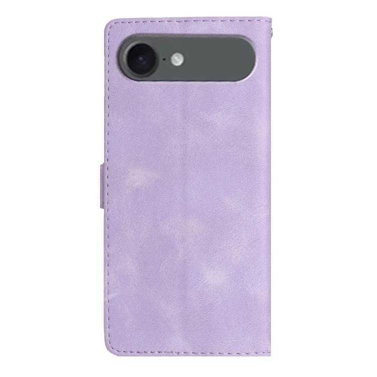 For iPhone Air Flower Butterfly Embossing Pattern Leather Phone Case