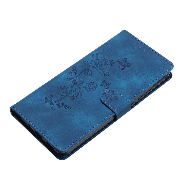 For iPhone 17 Pro Flower Butterfly Embossing Pattern Leather Phone Case