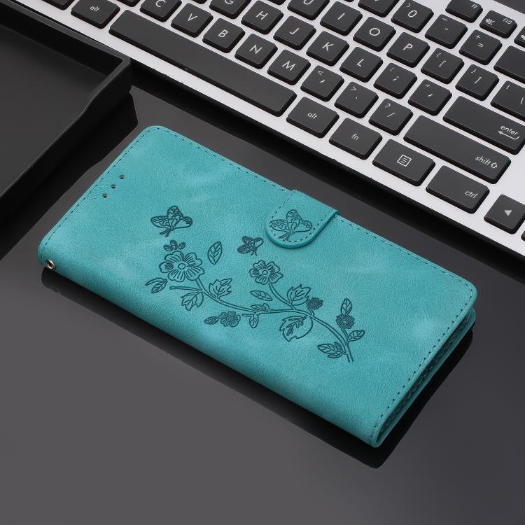For iPhone 17 Pro Flower Butterfly Embossing Pattern Leather Phone Case