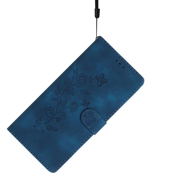 For iPhone 17 Pro Max Flower Butterfly Embossing Pattern Leather Phone Case