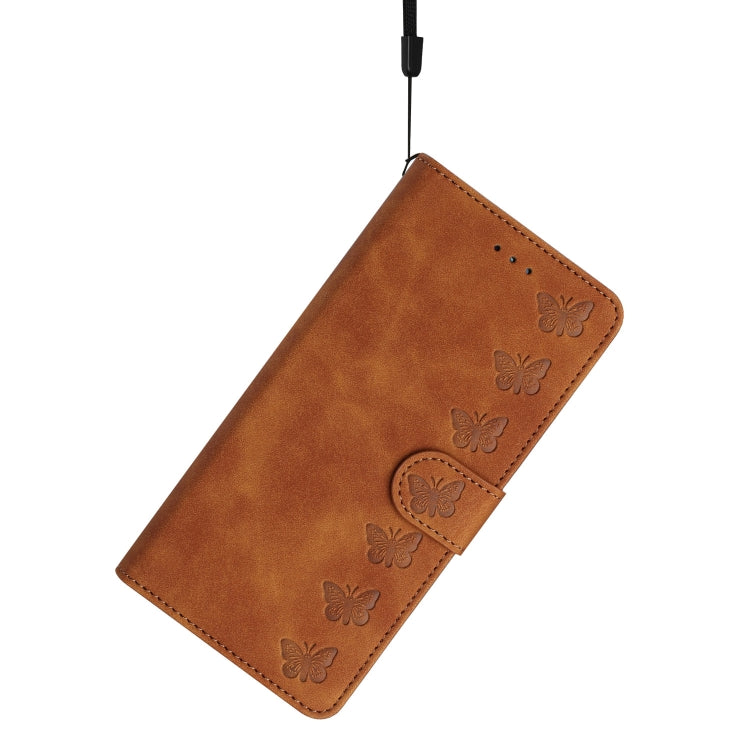 For Motorola Edge 50 5G Seven Butterflies Embossed Leather Phone Case