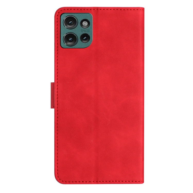 For Motorola Edge 50 5G Seven Butterflies Embossed Leather Phone Case