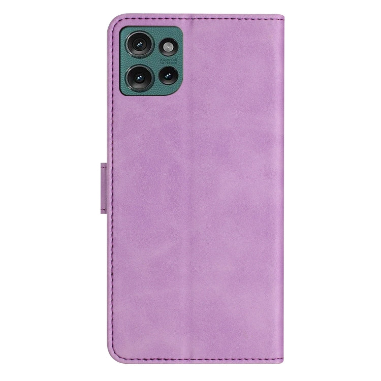 For Motorola Edge 50 5G Seven Butterflies Embossed Leather Phone Case