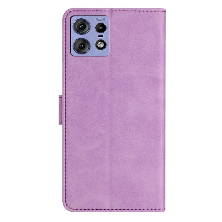 For Motorola Edge 50 Pro Seven Butterflies Embossed Leather Phone Case