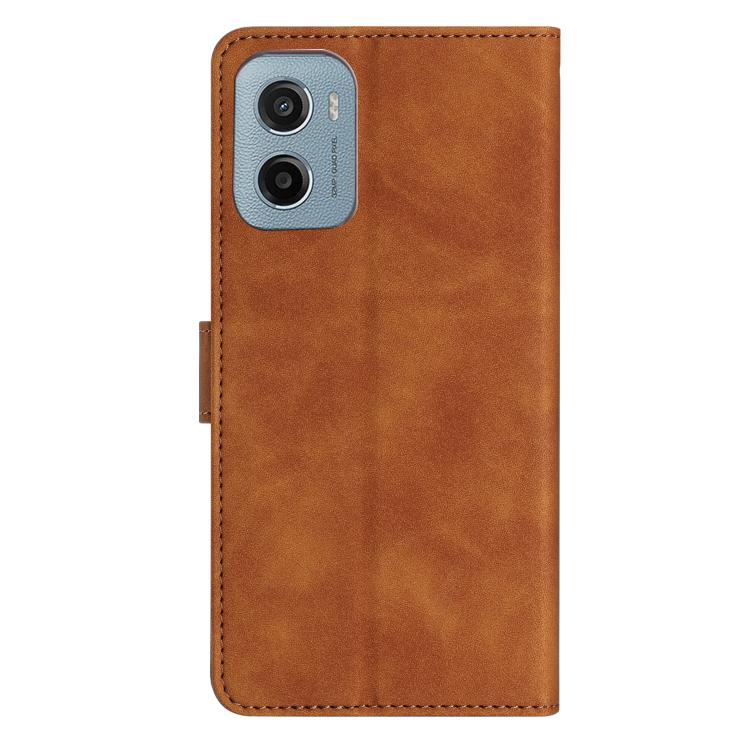 For Motorola Moto E15 Seven Butterflies Embossed Leather Phone Case