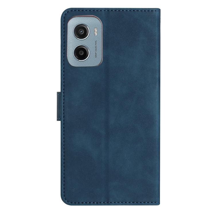 For Motorola Moto E15 Seven Butterflies Embossed Leather Phone Case