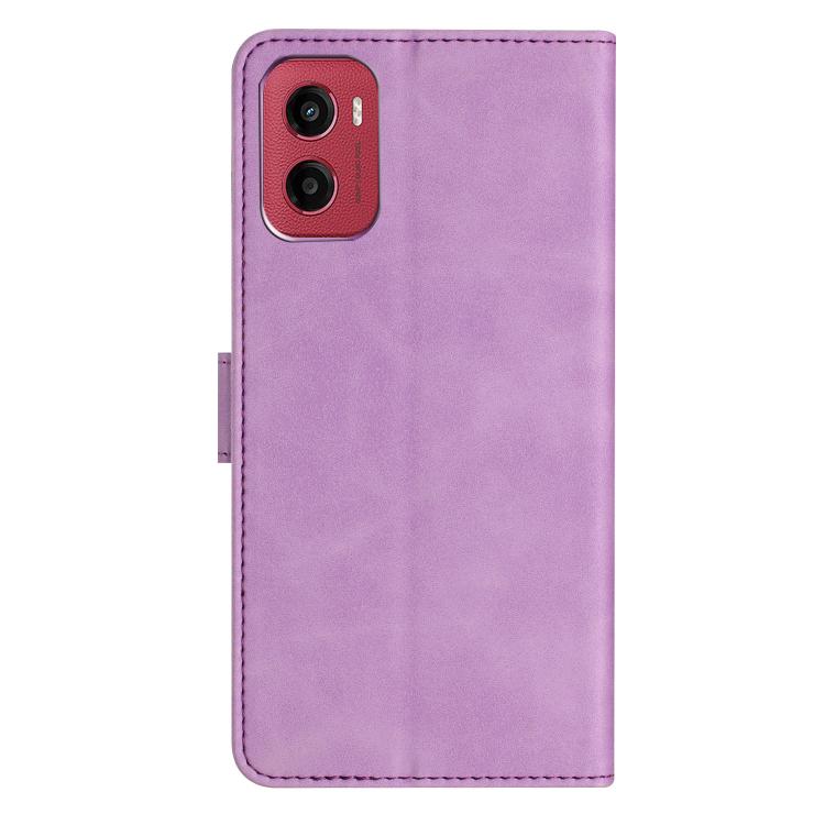 For Motorola Moto G05 Seven Butterflies Embossed Leather Phone Case