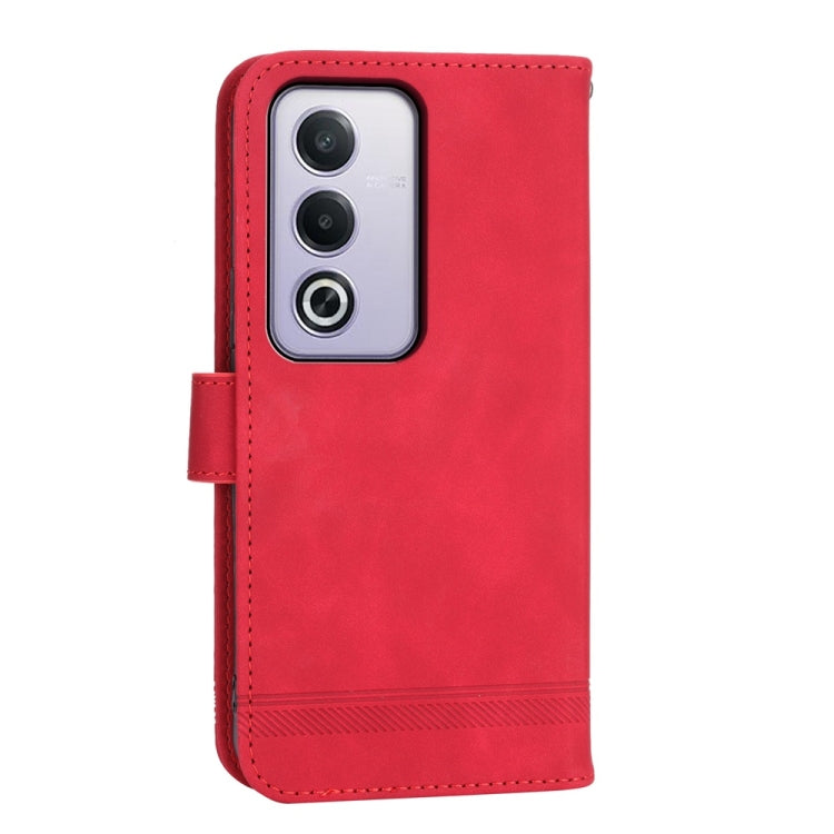 For OPPO A5 5G Global / A3 Pro 5G Dierfeng Dream Line TPU Hybrid PU Leather Phone Case