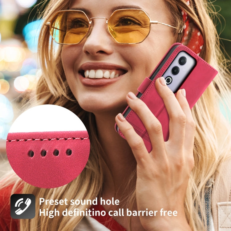 For OPPO A5 5G Global / A3 Pro 5G Dierfeng Dream Line TPU Hybrid PU Leather Phone Case