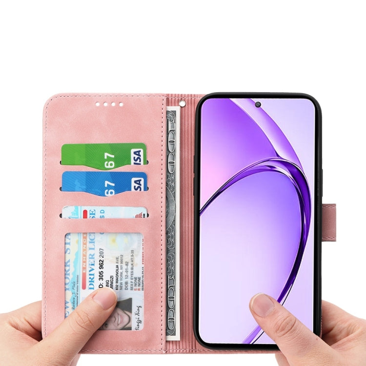 For OPPO A5 5G Global / A3 Pro 5G Dierfeng Dream Line TPU Hybrid PU Leather Phone Case